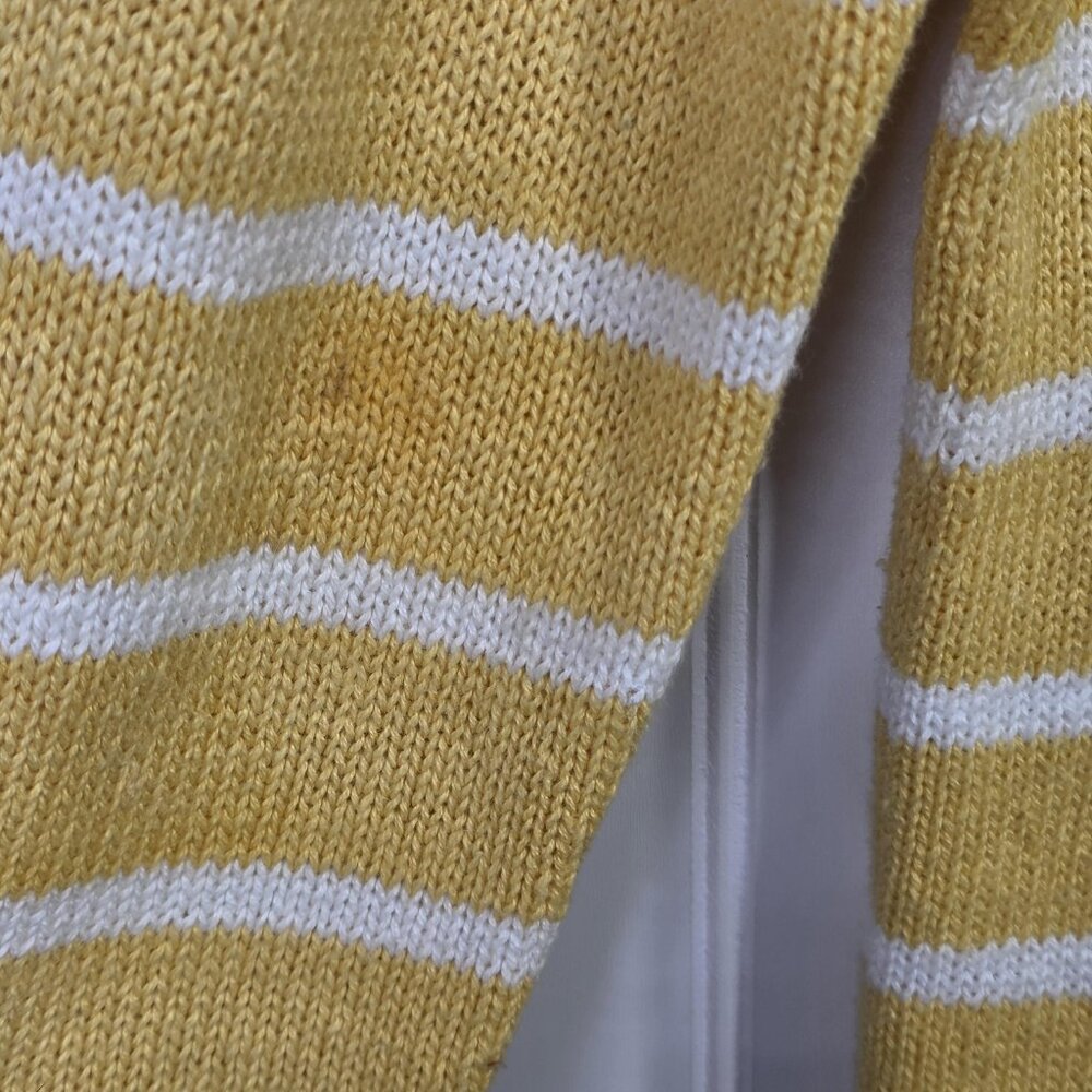 Vintage Sag Harbor Sweater Medium Yellow Lighthouse Coastal Nautical Preppy Y2K - Picture 10 of 10